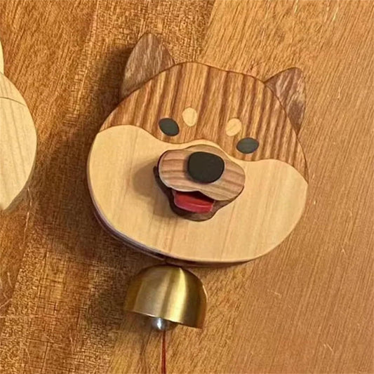 🔥77%OFF🔥HANDCRAFTED WOODEN SHIBA INU DOORBELLWIND CHIME